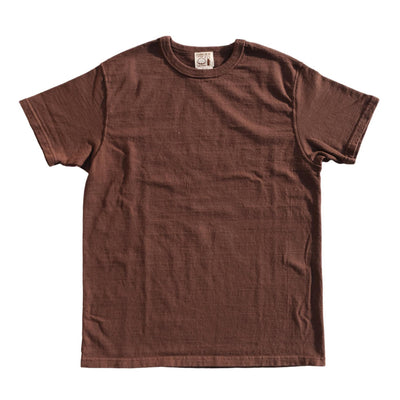 Samurai Jeans SJST-SC01 Organic Cotton Crewneck Tee (Chestnut) - Okayama Denim