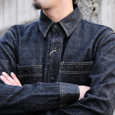 Studio D'Artisan "Fox Cotton" Denim Work Shirt