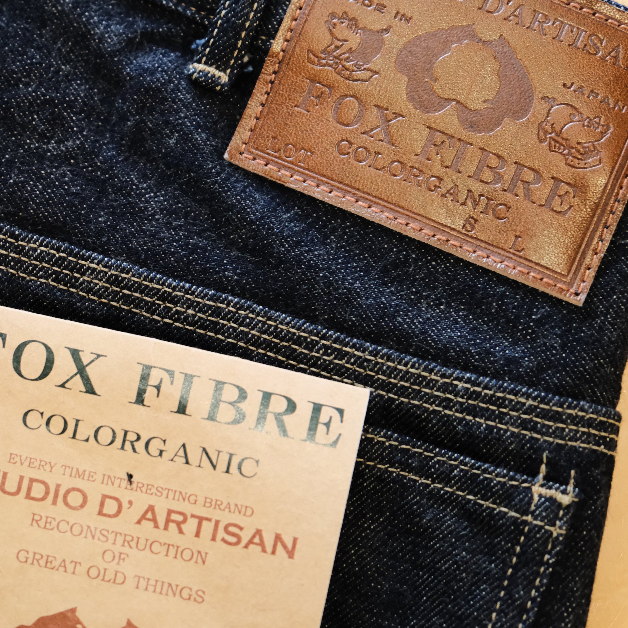 Studio D'Artisan "Fox Cotton" Denim Painter Pants