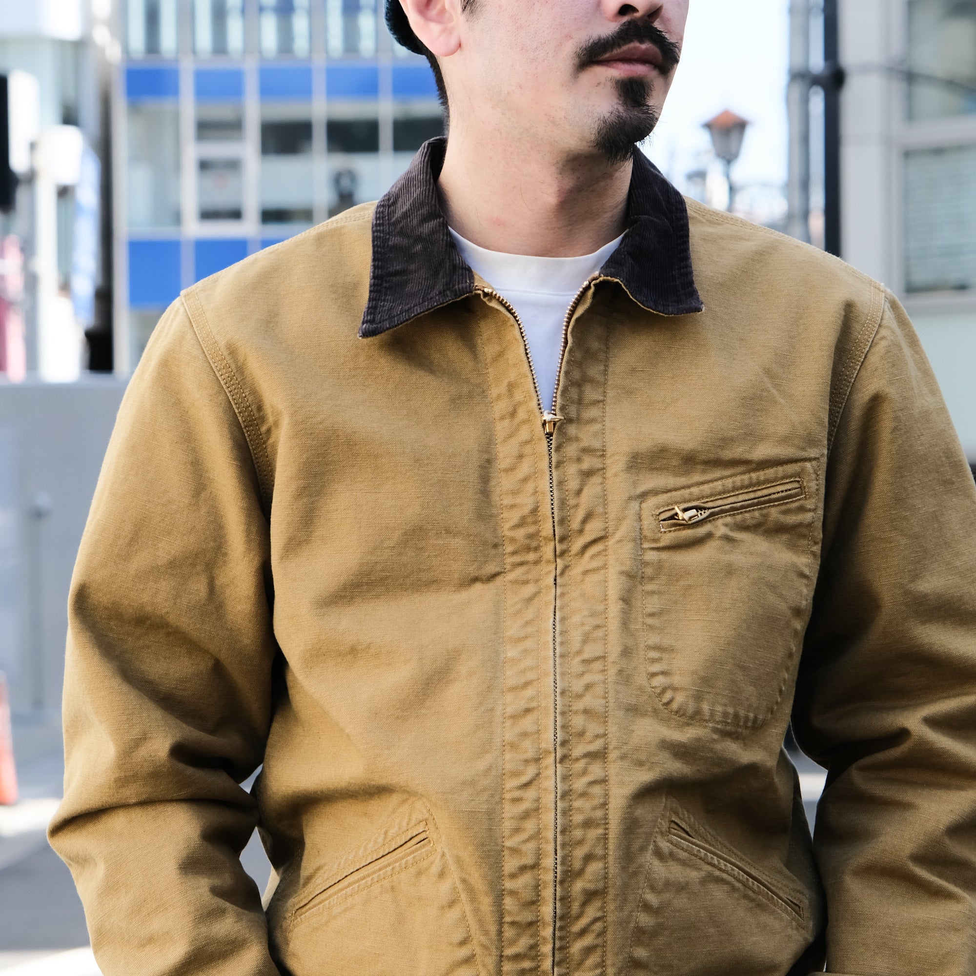 Pre-Order] Studio D'Artisan Blanket Lined Duck Work Jacket (Brown