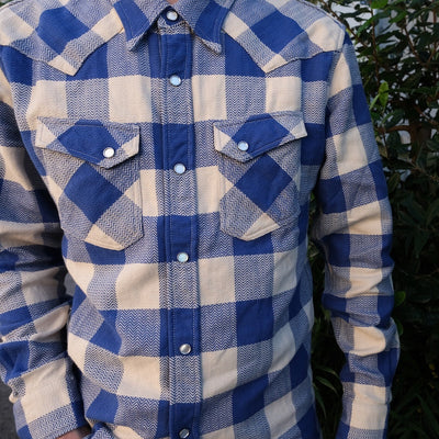 The Flat Head Selvedge Block Check Flannel Western