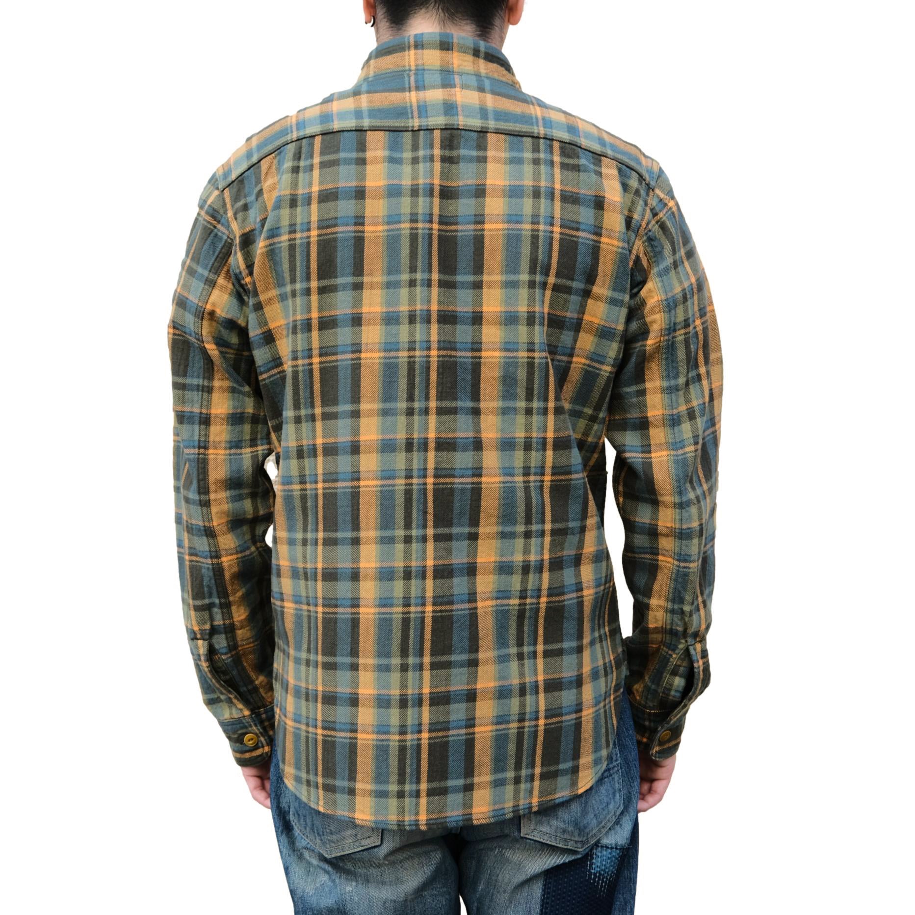 Studio D'Artisan No. 10 Heavyweight Check Flannel Shirt (Green)