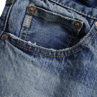 FDMTL Distressed Patchwork Selvedge Jeans (Regular Straight)
