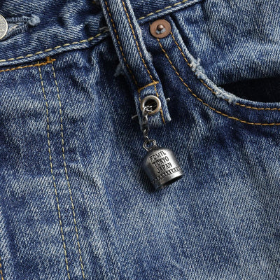 FDMTL Distressed Patchwork Selvedge Jeans (Regular Straight)