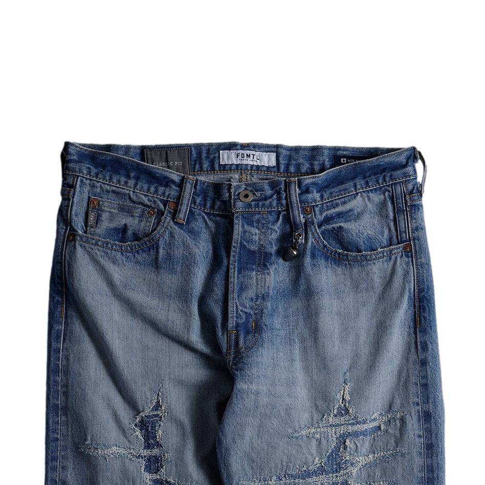 FDMTL Distressed Boro Selvedge Jeans (Regular Straight)