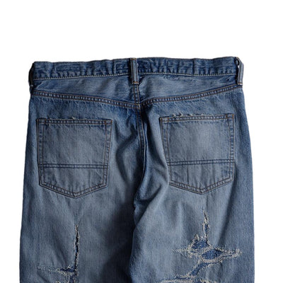 FDMTL Distressed Boro Selvedge Jeans (Regular Straight)