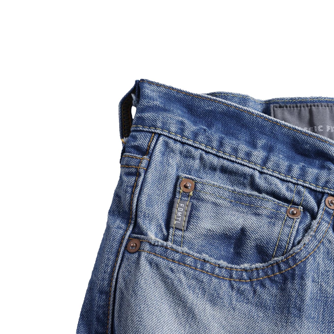 FDMTL Distressed Boro Selvedge Jeans (Regular Straight)