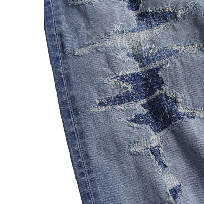 FDMTL Distressed Boro Selvedge Jeans (Regular Straight)
