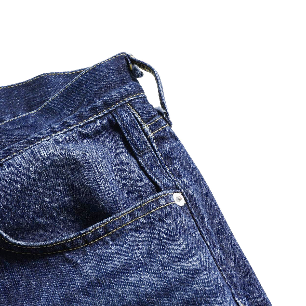 FDMTL Distressed Patchwork Selvedge Jeans (Regular Straight)