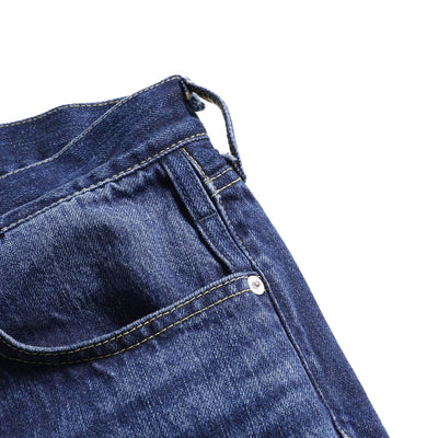 FDMTL Distressed Patchwork Selvedge Jeans (Regular Straight)