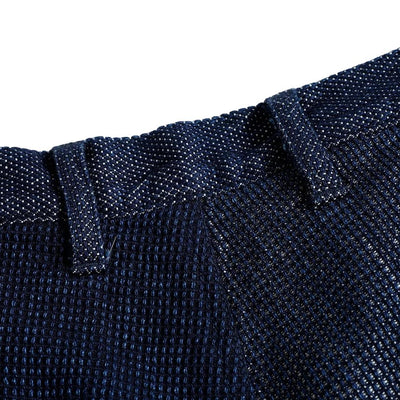FDMTL Indigo Sashiko Patchwork Shorts - Okayama Denim