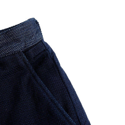 FDMTL Indigo Sashiko Patchwork Shorts - Okayama Denim