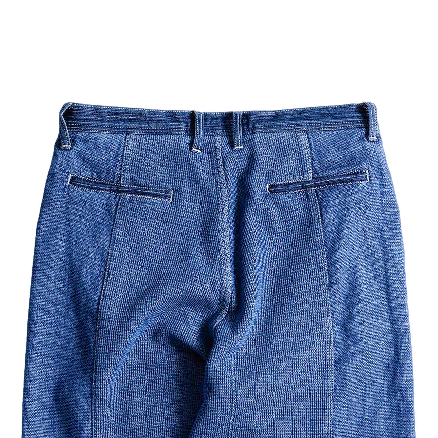 FDMTL Distressed Indigo Patchwork Pants (Regular Straight)