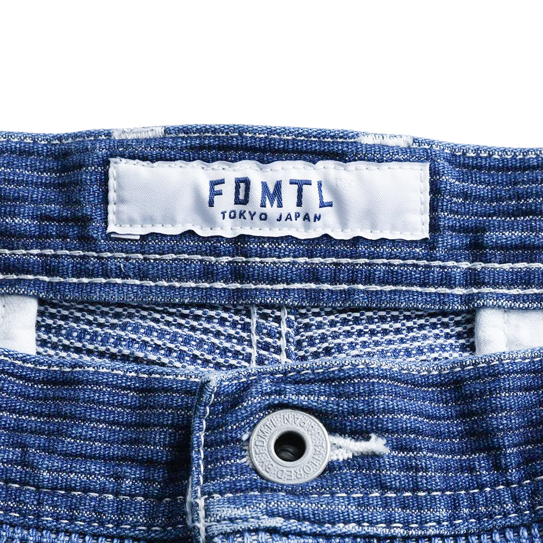 FDMTL Distressed Indigo Patchwork Pants (Regular Straight)