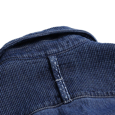 FDMTL Distressed Indigo Patchwork Sashiko Shirt