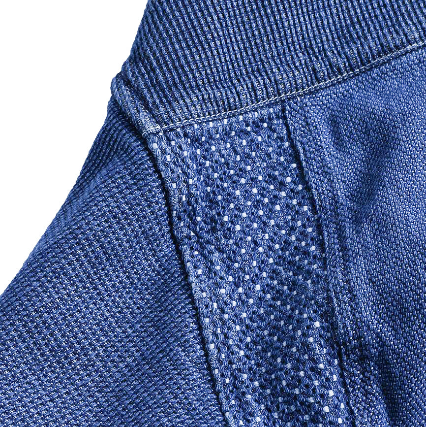 FDMTL Distressed Indigo Patchwork Sashiko Shirt