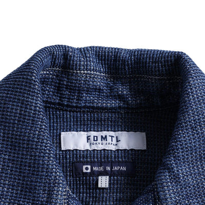 FDMTL Distressed Indigo Patchwork Sashiko Shirt