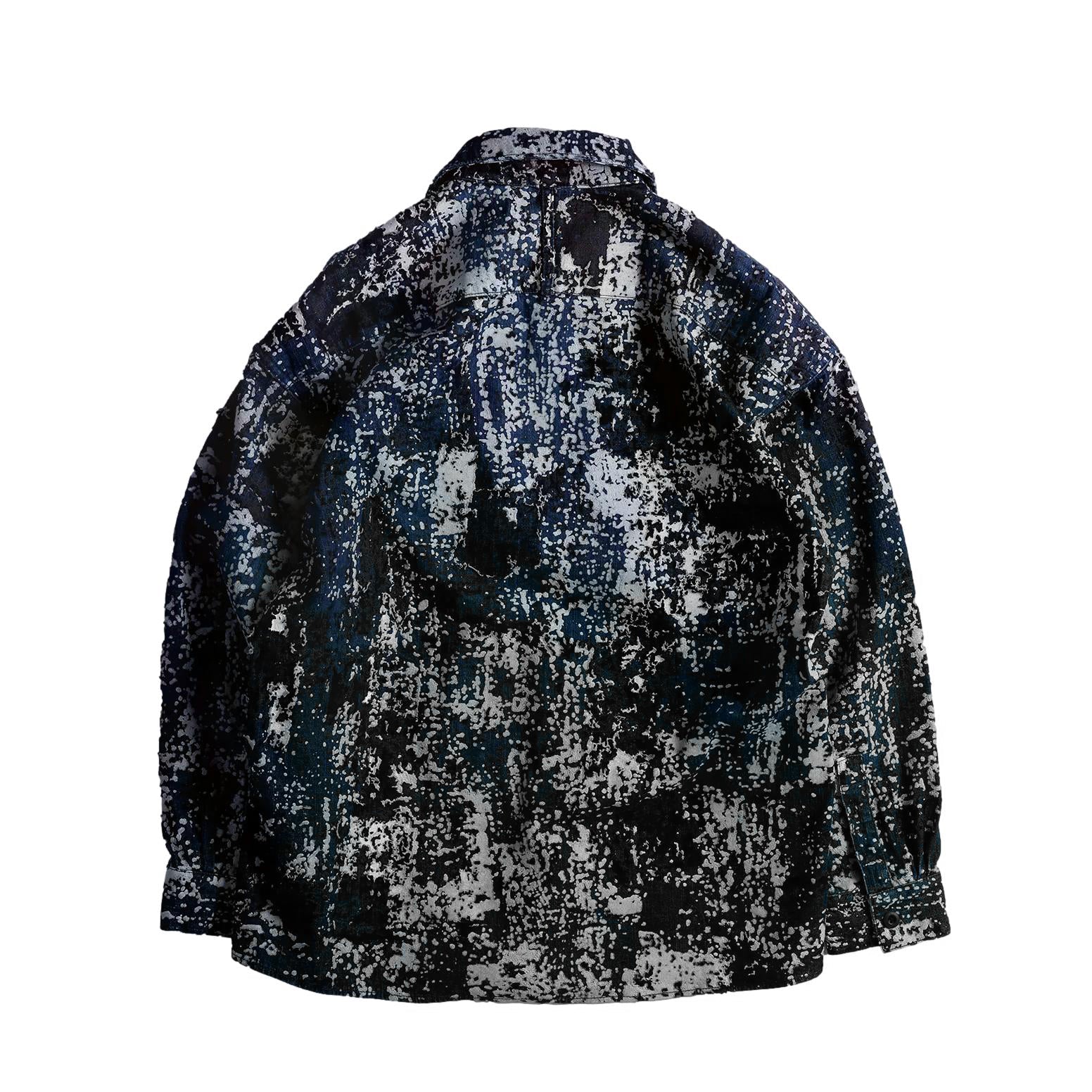 FDMTL Indigo Flock Boro Shirt
