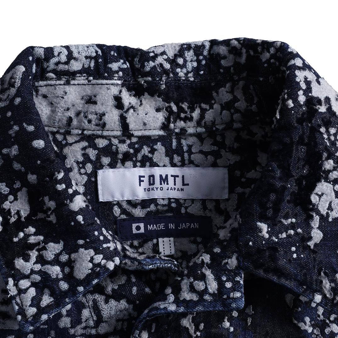 FDMTL Indigo Flock Boro Shirt