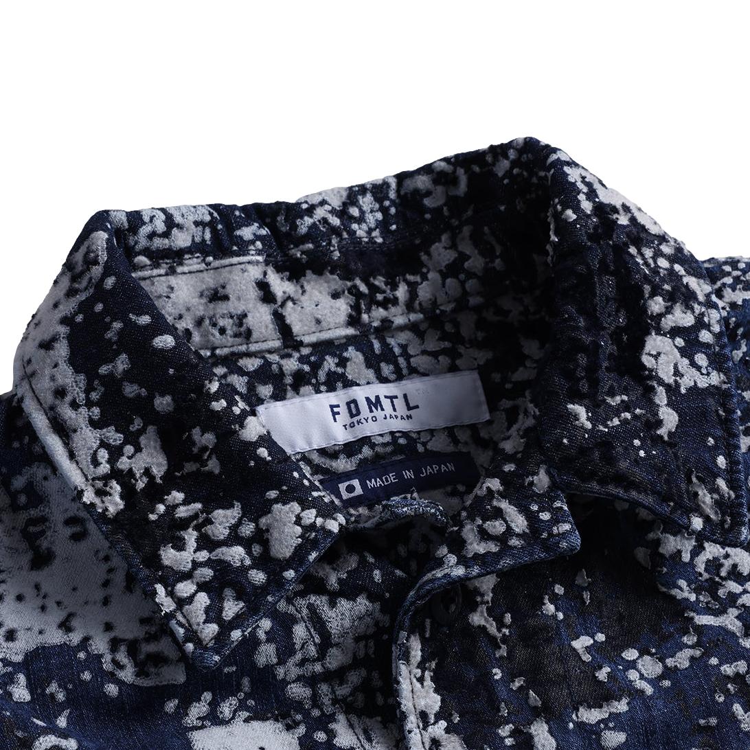 FDMTL Indigo Flock Boro Shirt