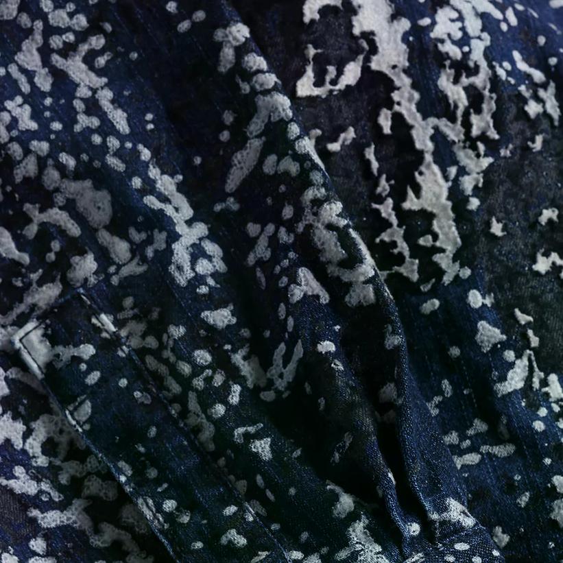 FDMTL Indigo Flock Boro Shirt