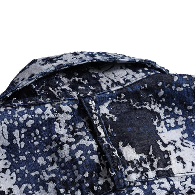 FDMTL Indigo Flock Boro Shirt