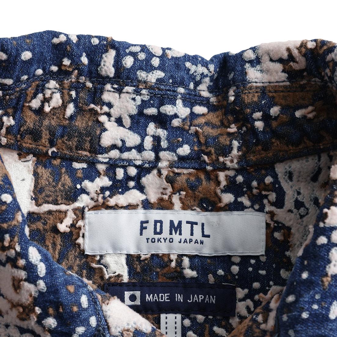 FDMTL Distressed Indigo Flock Boro Shirt