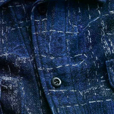 FDMTL Indigo Boro Patchwork Shirt