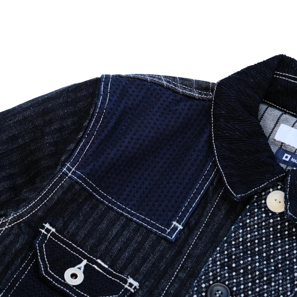 FDMTL Indigo Patchwork Coverall - Okayama Denim