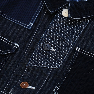 FDMTL Indigo Patchwork Coverall - Okayama Denim
