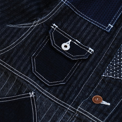 FDMTL Indigo Patchwork Coverall