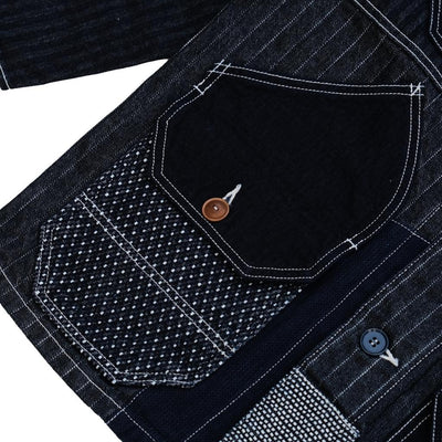 FDMTL Indigo Patchwork Coverall - Okayama Denim