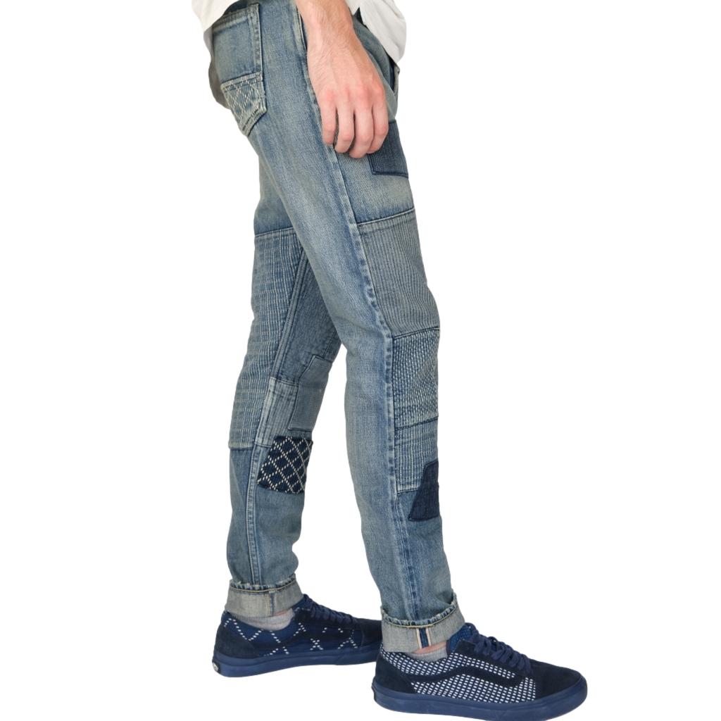 FDMTL Boro Patchwork Selvedge Jeans (Slim Tapered)