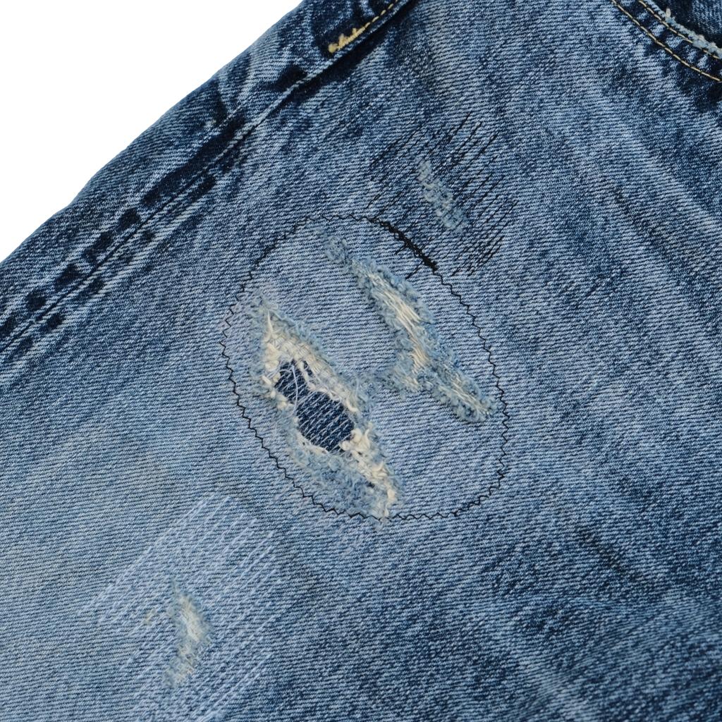 FDMTL Distressed Selvedge Jeans (Slim Tapered)