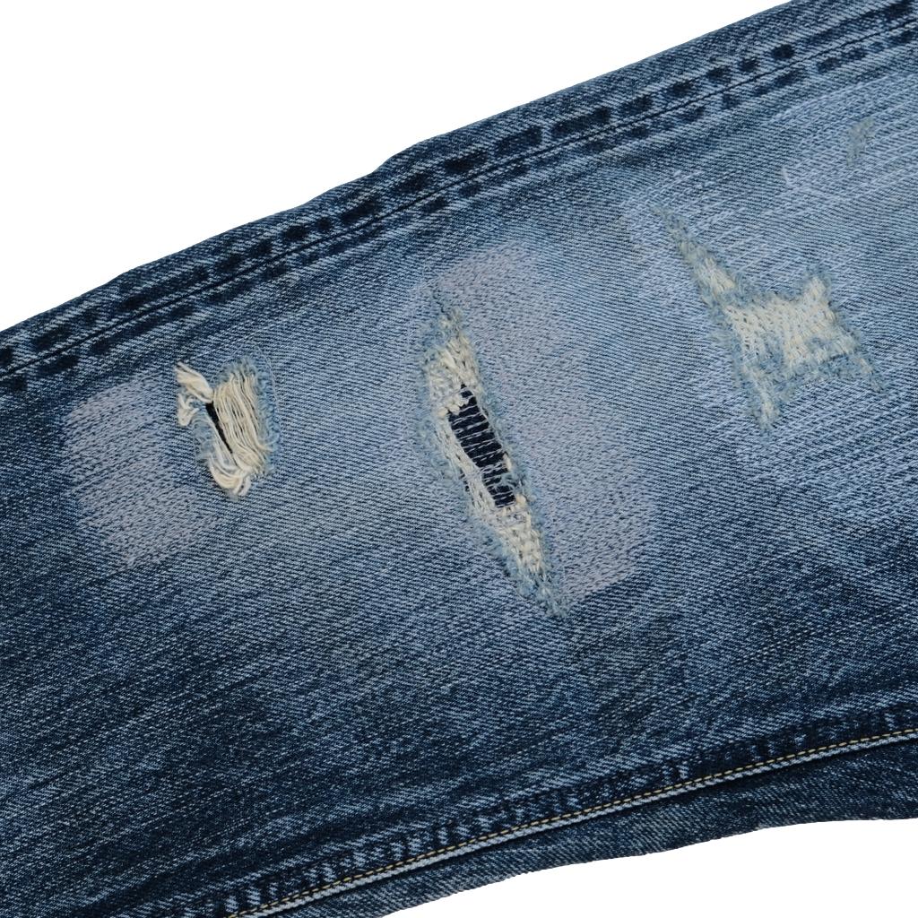 FDMTL Distressed Selvedge Jeans (Slim Tapered)