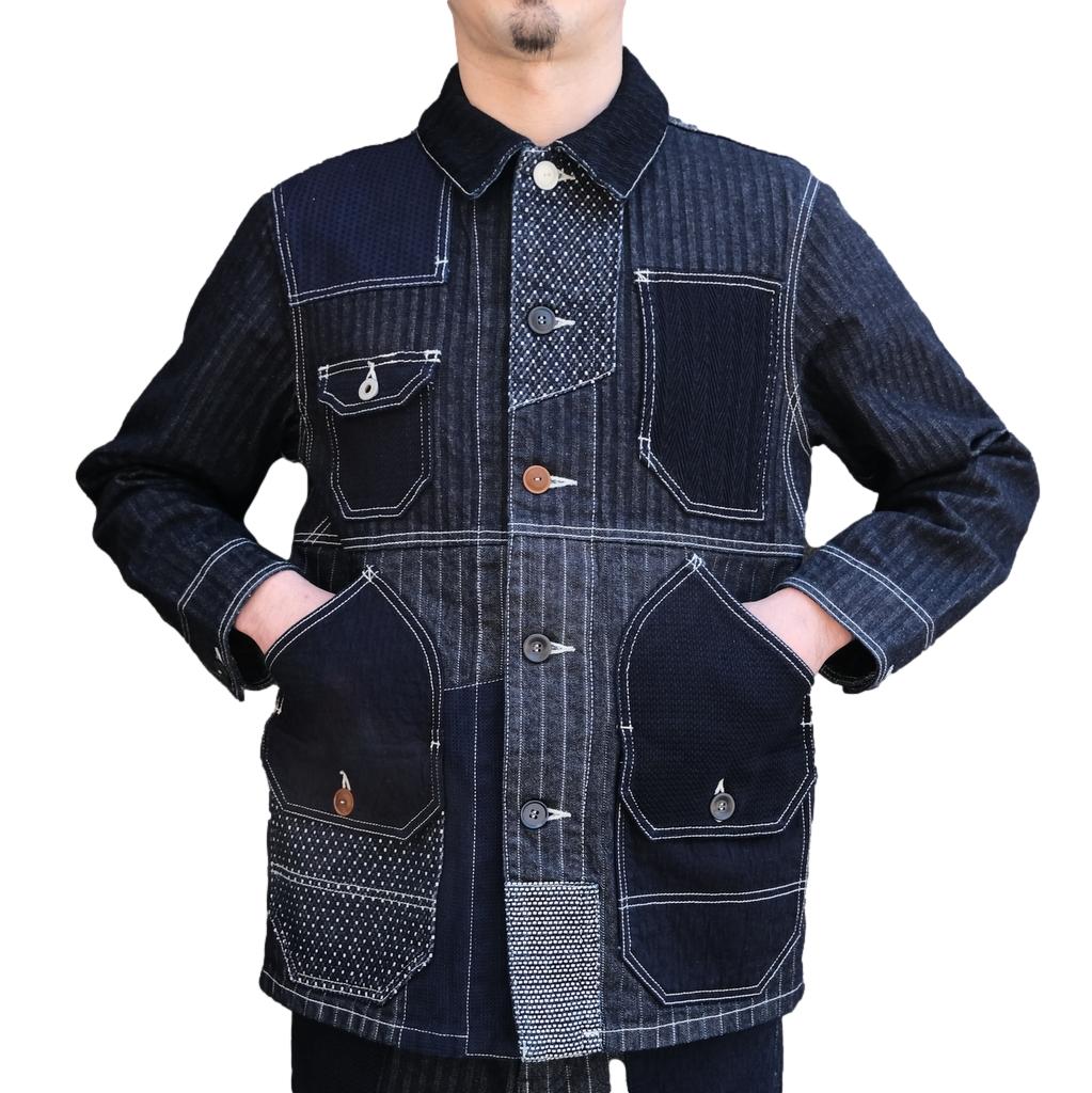 FDMTL Indigo Patchwork Coverall - Okayama Denim