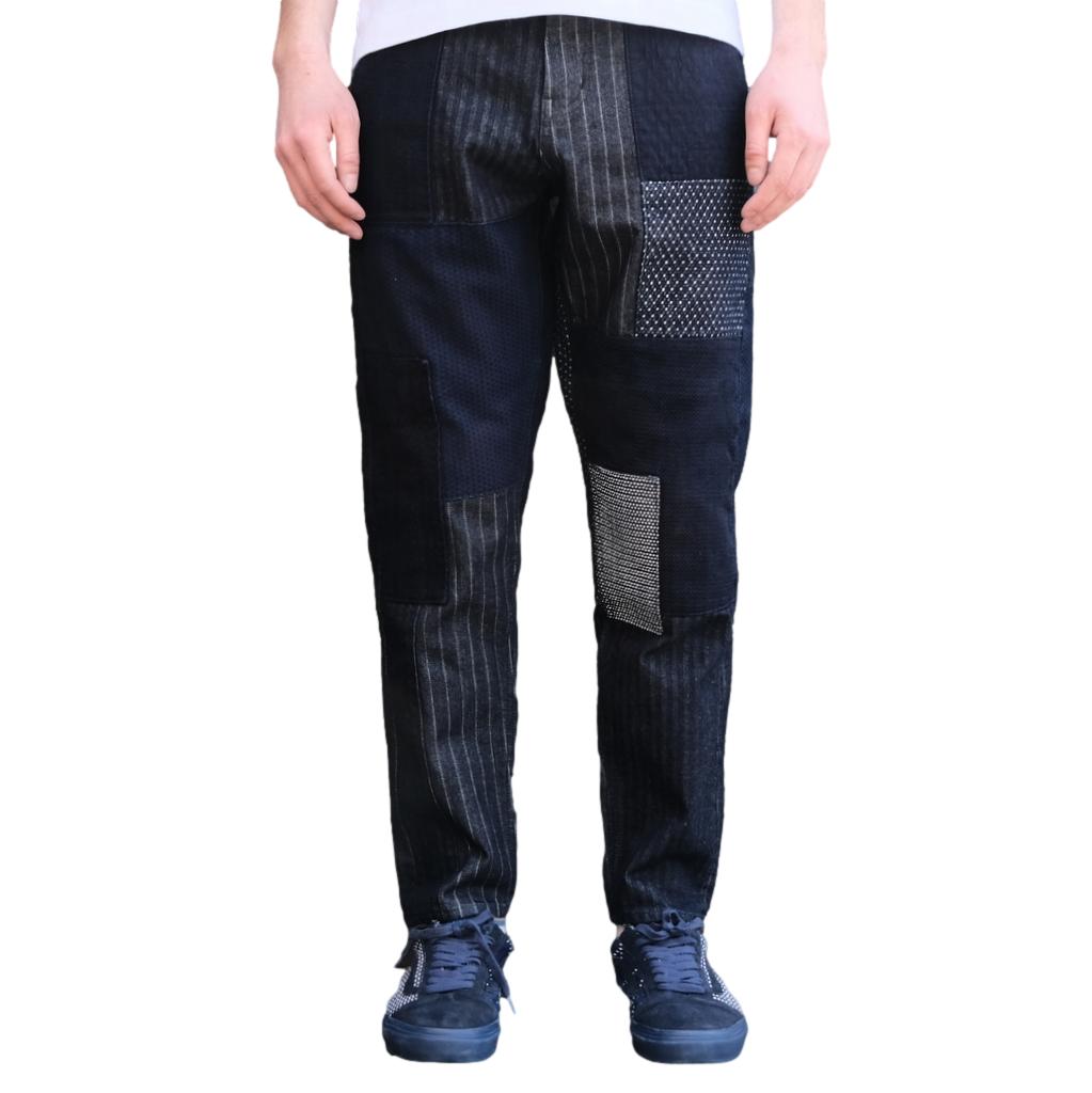 FDMTL Indigo Patchwork Pants