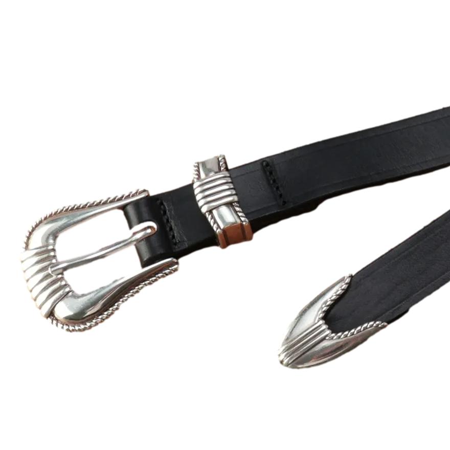 The Flat Head Chromexcel Western Belt
