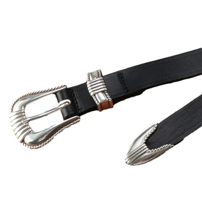 The Flat Head Chromexcel Western Belt