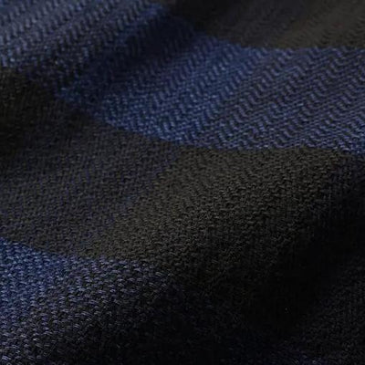 The Flat Head Indigo Selvedge Block Check Flannel Western