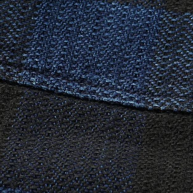 The Flat Head Indigo Selvedge Block Check Flannel Western