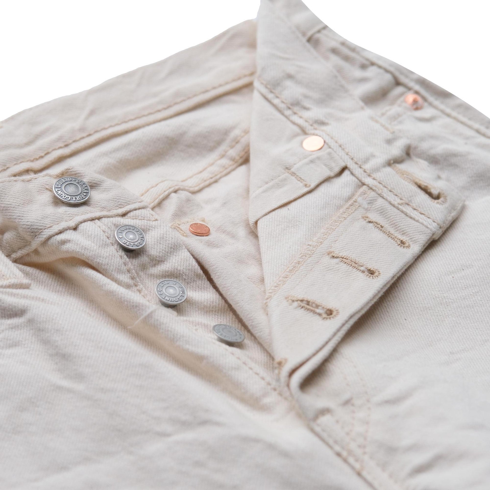 Fullcount 0105EC Ecru Selvedge Jeans (Wide Straight