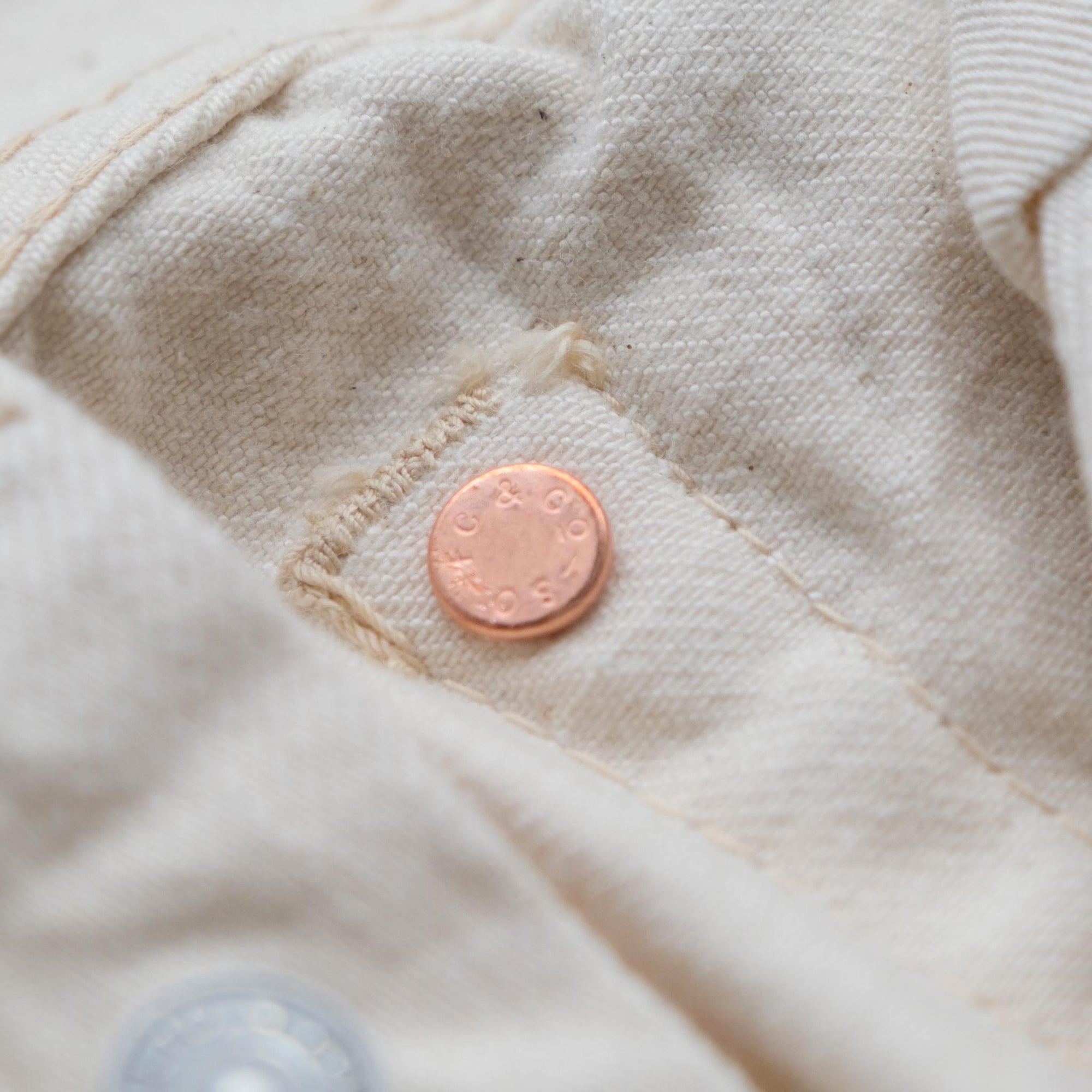 Fullcount 0105EC Ecru Selvedge Jeans (Wide Straight)