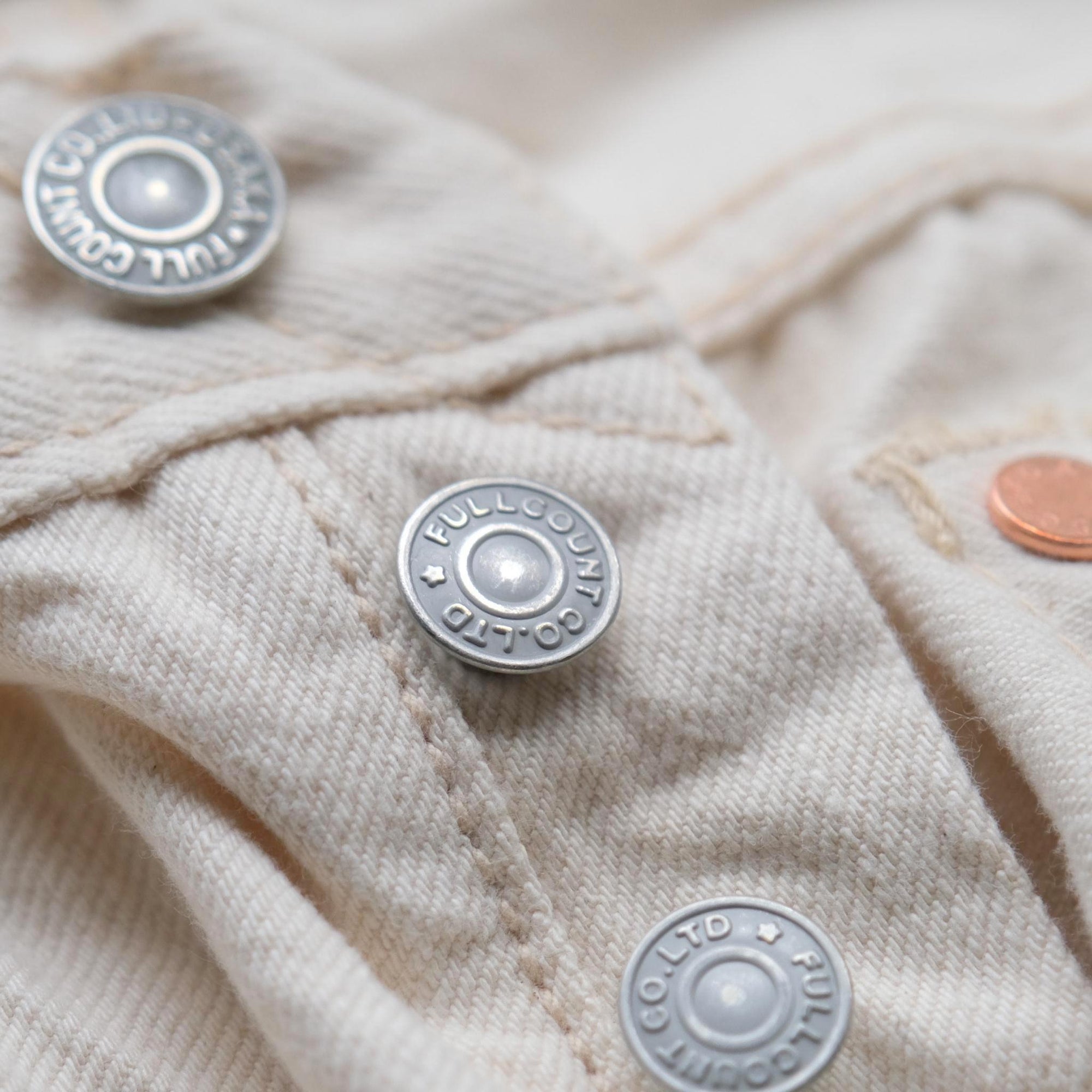 Fullcount 0105EC Ecru Selvedge Jeans (Wide Straight)