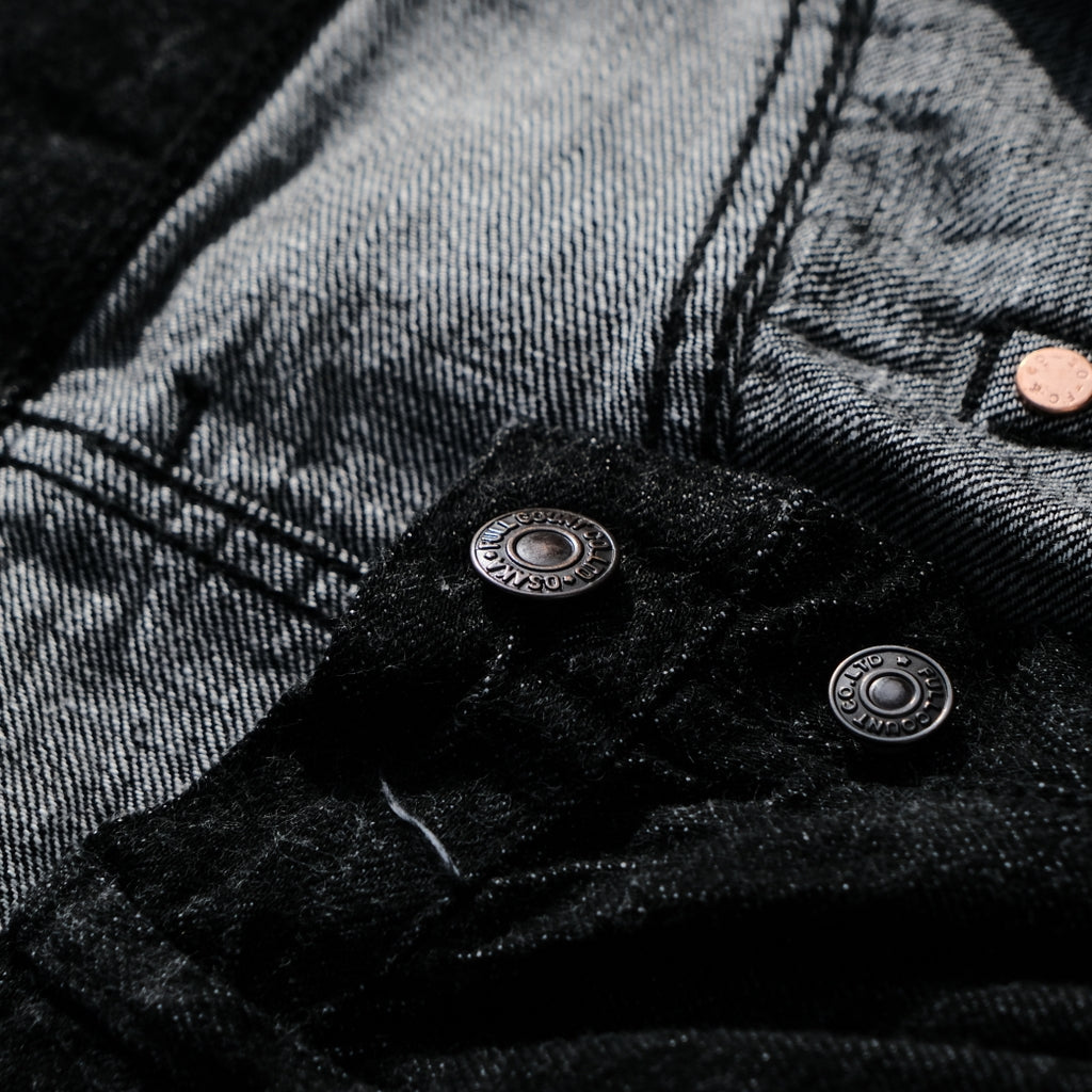 Fullcount 1103BKSS 11.5oz. "Super Smooth" Black Selvedge Jeans (Clean Straight)