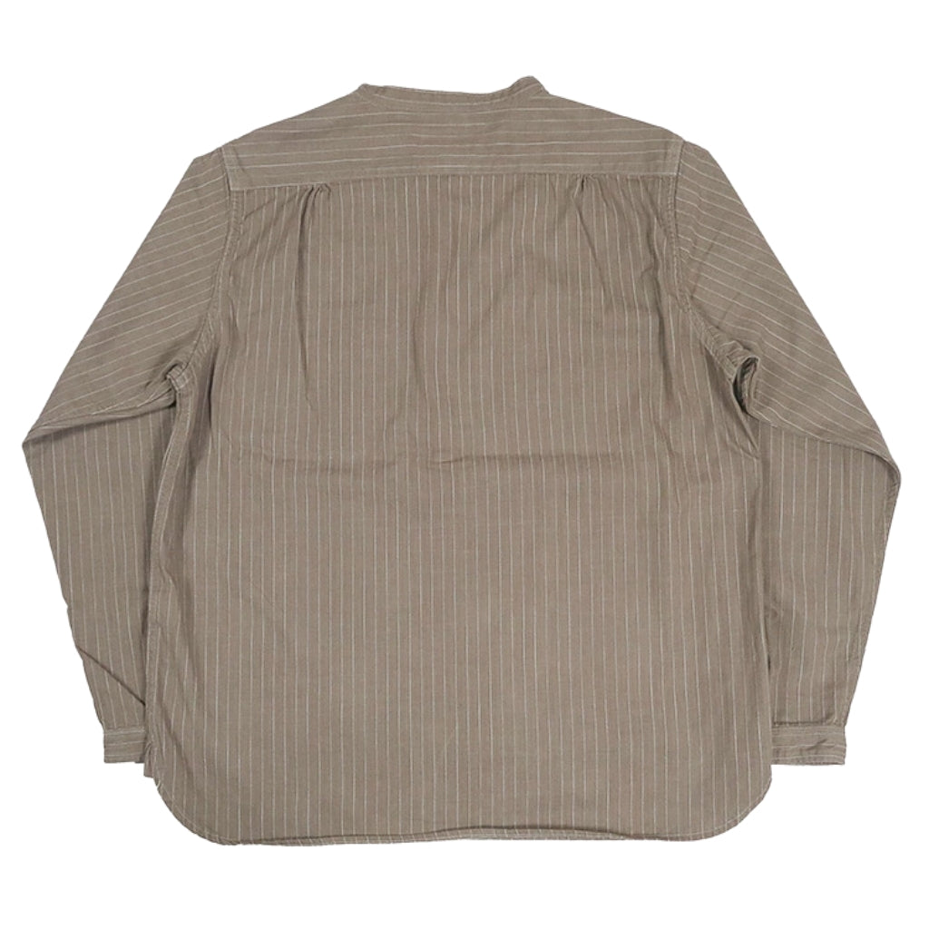 Fullcount Herringbone Pencil Stripe Pullover Shirt - Okayama Denim