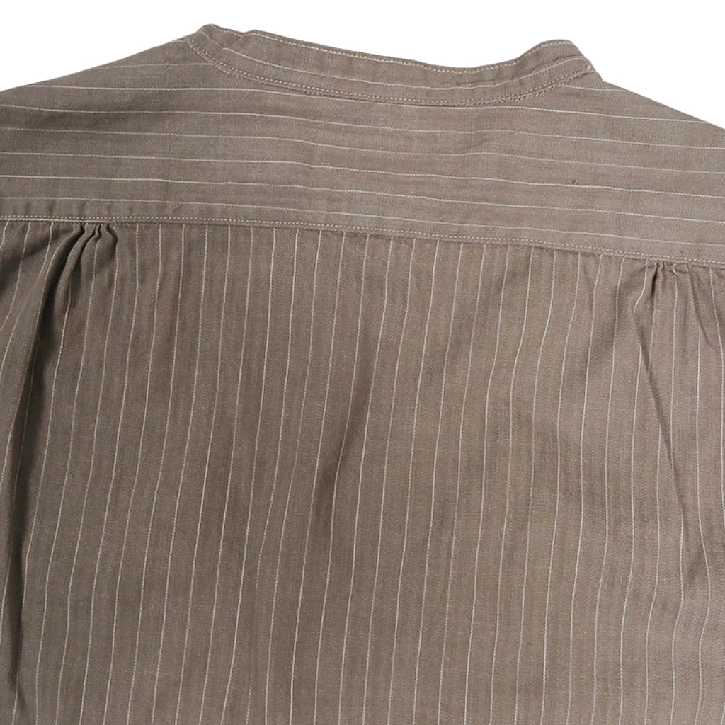 Fullcount Herringbone Pencil Stripe Pullover Shirt - Okayama Denim
