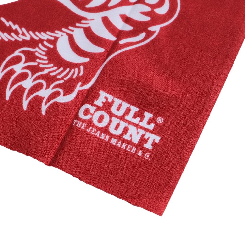 Fullcount "Tora" Tiger Print Selvedge Tenugui (Red)