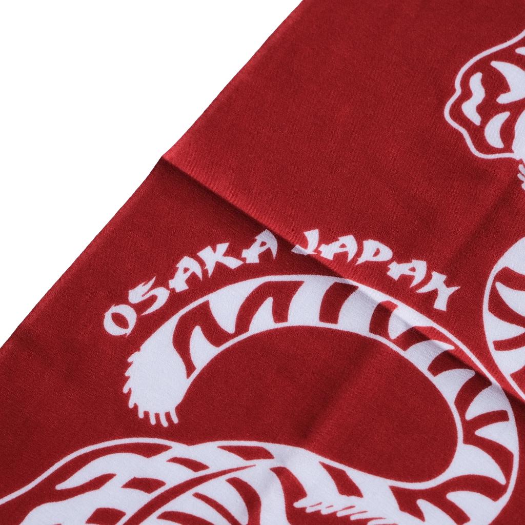 Fullcount "Tora" Tiger Print Selvedge Tenugui (Red)