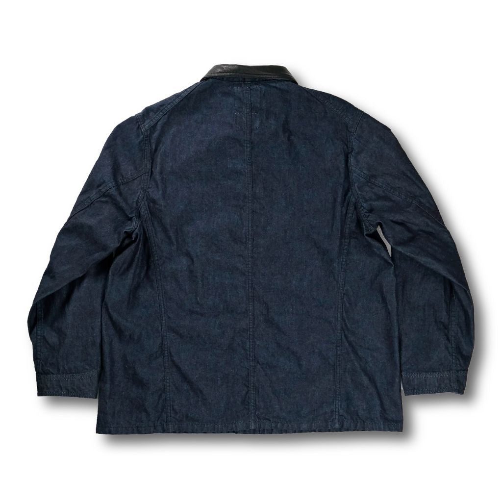 Fullcount x GDC Leather Collar Denim Chore Jacket